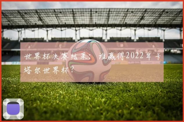 世界杯决赛结果:谁赢得2022年卡塔尔世界杯?